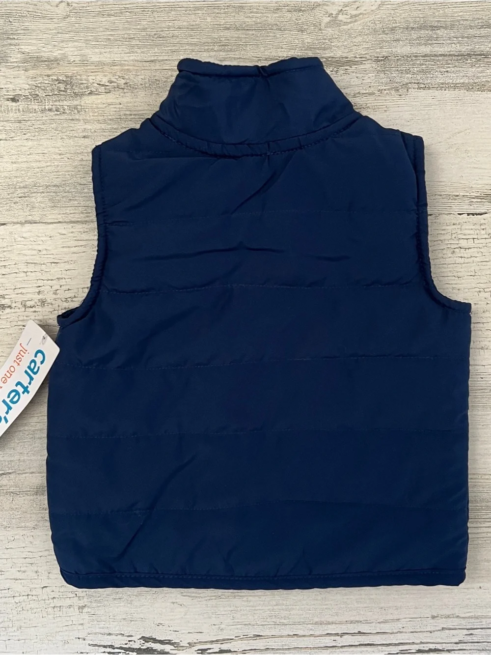 Carter’s Lightweight Quilted Vest Baby 9M Navy Blue  Zip Front Layering